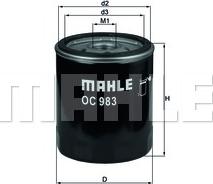 MAHLE OC 983 - Φίλτρο λαδιού www.spanosparts.gr