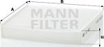 Mann-Filter CU 1827 - Φίλτρο, αέρας εσωτερικού χώρου www.spanosparts.gr