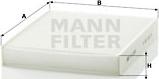 Mann-Filter CU 2559 - Φίλτρο, αέρας εσωτερικού χώρου www.spanosparts.gr