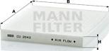 Mann-Filter CU 2043 - Φίλτρο, αέρας εσωτερικού χώρου www.spanosparts.gr