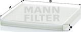 Mann-Filter CU 2131 - Φίλτρο, αέρας εσωτερικού χώρου www.spanosparts.gr
