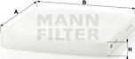Mann-Filter CU 2358 - Φίλτρο, αέρας εσωτερικού χώρου www.spanosparts.gr