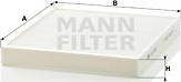 Mann-Filter CU 2757 - Φίλτρο, αέρας εσωτερικού χώρου www.spanosparts.gr