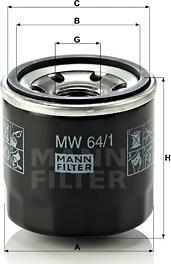 Mann-Filter MW 64/1 - Φίλτρο λαδιού www.spanosparts.gr