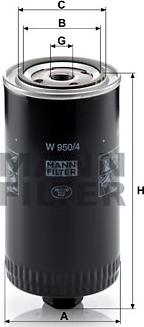 Mann-Filter W 950/4 - Φίλτρο λαδιού www.spanosparts.gr