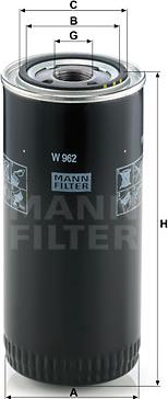 Mann-Filter W 962 - Φίλτρο λαδιού www.spanosparts.gr