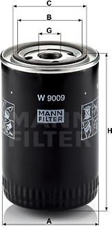 Mann-Filter W 9009 - Φίλτρο λαδιού www.spanosparts.gr