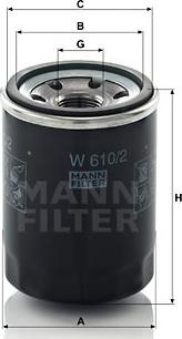 Mann-Filter W 610/2 - Φίλτρο λαδιού www.spanosparts.gr