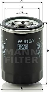 Mann-Filter W 610/7 - Φίλτρο λαδιού www.spanosparts.gr