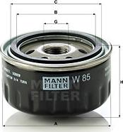 Mann-Filter W 85 - Φίλτρο λαδιού www.spanosparts.gr