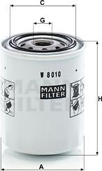 Mann-Filter W 8010 - Φίλτρο λαδιού www.spanosparts.gr