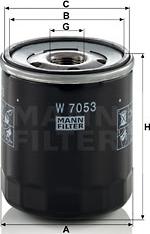 Mann-Filter W 7053 - Φίλτρο λαδιού www.spanosparts.gr