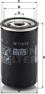 Mann-Filter W 719/13 - Φίλτρο λαδιού www.spanosparts.gr