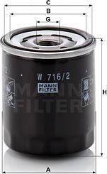 Mann-Filter W 716/2 - Φίλτρο λαδιού www.spanosparts.gr