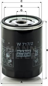 Mann-Filter W 717/2 - Φίλτρο λαδιού www.spanosparts.gr