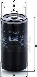 Mann-Filter W 723/3 - Φίλτρο λαδιού www.spanosparts.gr