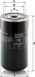 Mann-Filter WD 950/5 - Φίλτρο, υδραυλικό σύστημα www.spanosparts.gr