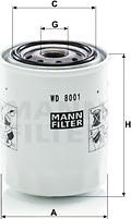 Mann-Filter WD 8001 - Φίλτρο, υδραυλικό σύστημα www.spanosparts.gr
