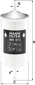 Mann-Filter WK 613 - Φίλτρο καυσίμου www.spanosparts.gr