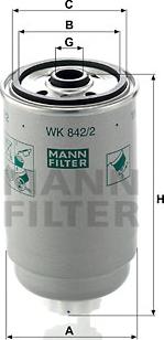 Mann-Filter WK 842/2 - Φίλτρο καυσίμου www.spanosparts.gr