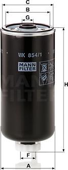 Mann-Filter WK 854/1 - Φίλτρο καυσίμου www.spanosparts.gr