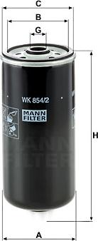 Mann-Filter WK 854/2 - Φίλτρο καυσίμου www.spanosparts.gr
