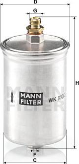 Mann-Filter WK 830/3 - Φίλτρο καυσίμου www.spanosparts.gr