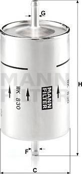 Mann-Filter WK 830 - Φίλτρο καυσίμου www.spanosparts.gr