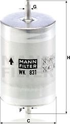Mann-Filter WK 831 - Φίλτρο καυσίμου www.spanosparts.gr