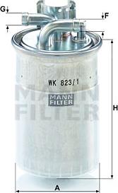 Mann-Filter WK 823/1 - Φίλτρο καυσίμου www.spanosparts.gr