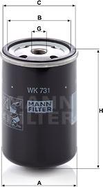 Mann-Filter WK 731 - Φίλτρο καυσίμου www.spanosparts.gr