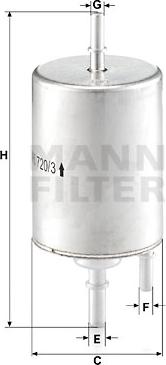 Mann-Filter WK 720/3 - Φίλτρο καυσίμου www.spanosparts.gr