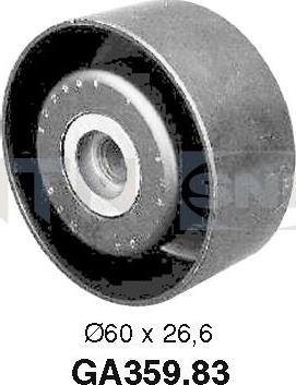 SNR GA359.83 - Τροχαλία παρέκκλισης, ιμάντας poly-V www.spanosparts.gr